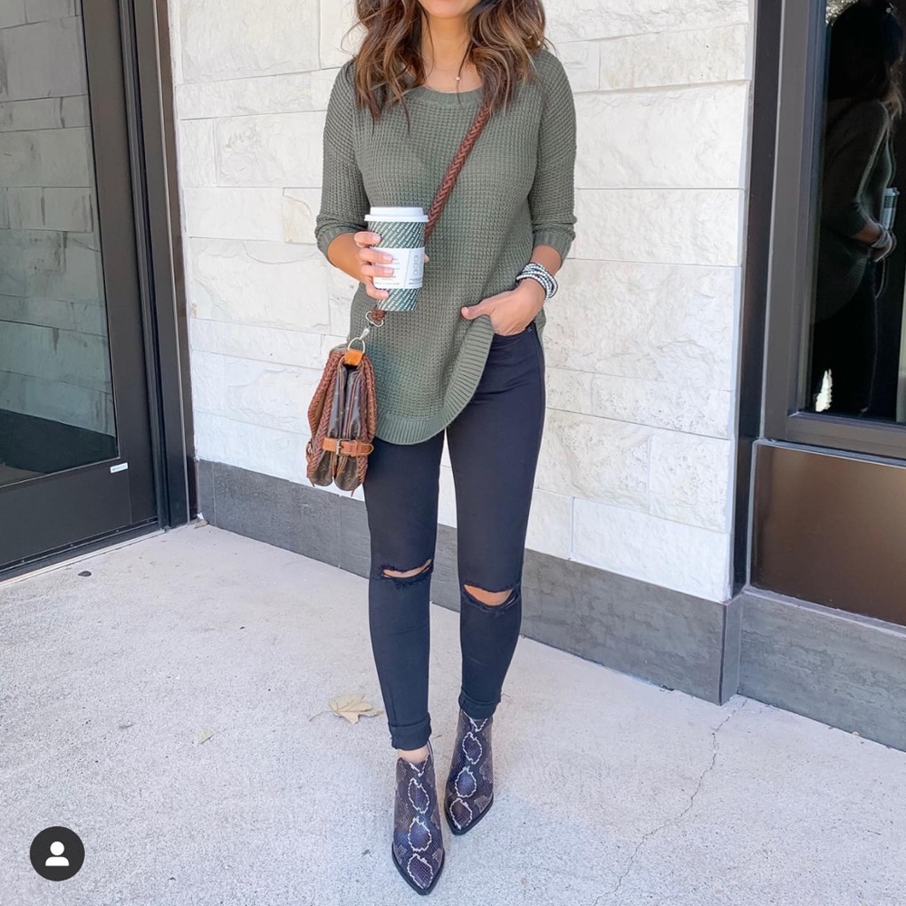 Express scoop hem sweater